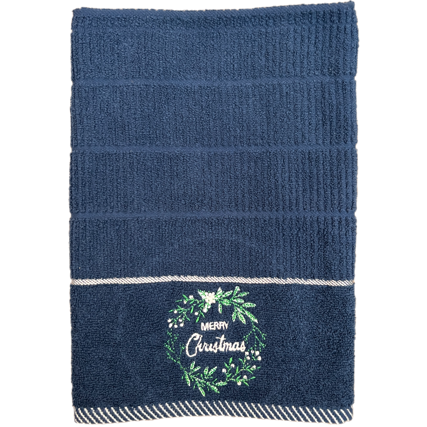 Merry Christmas Kitchen Towel - Navy
