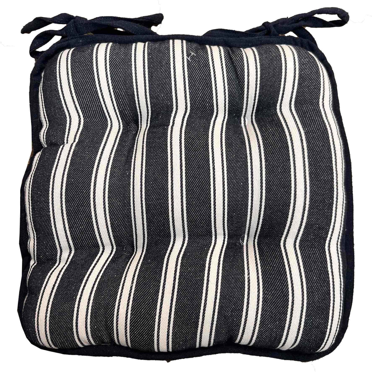 Bellissimo Navy Stripe Seat Pad - Williamsons Home
