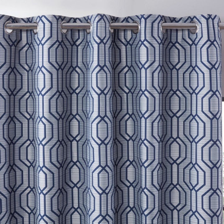 Dakota Blackout Eyelet Curtains - Navy - Williamsons Factory Shop