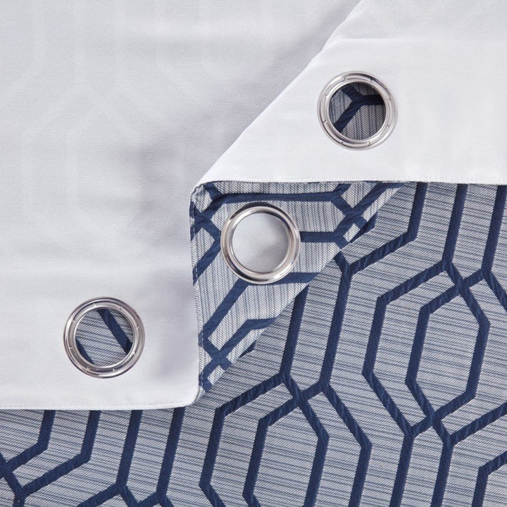 Dakota Blackout Eyelet Curtains - Navy - Williamsons Factory Shop