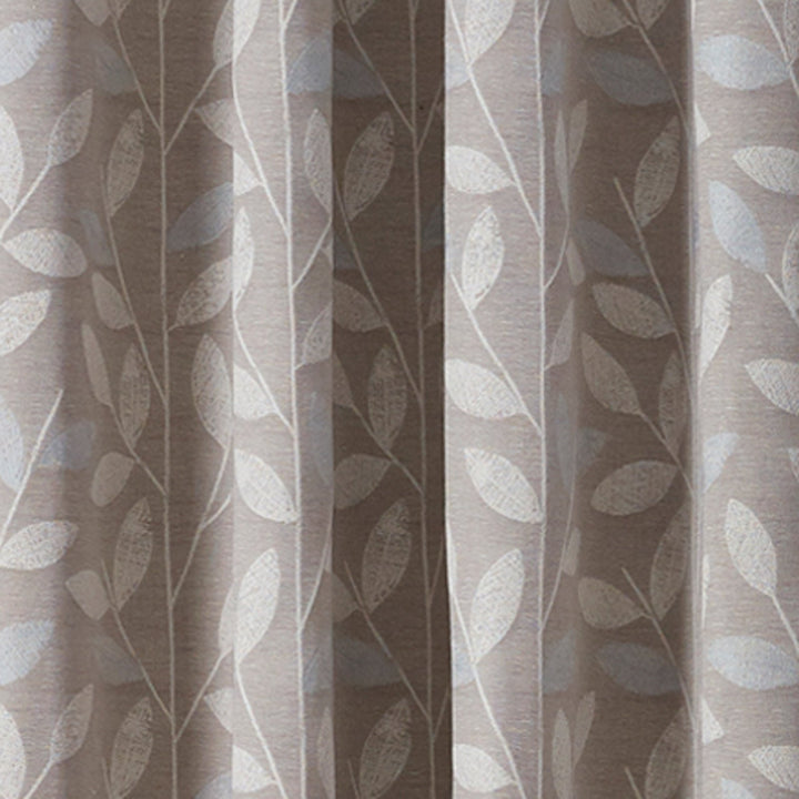 Pippa Leaf Lined Eyelet Curtains - Duck Egg - Williamsons Factory Shop
