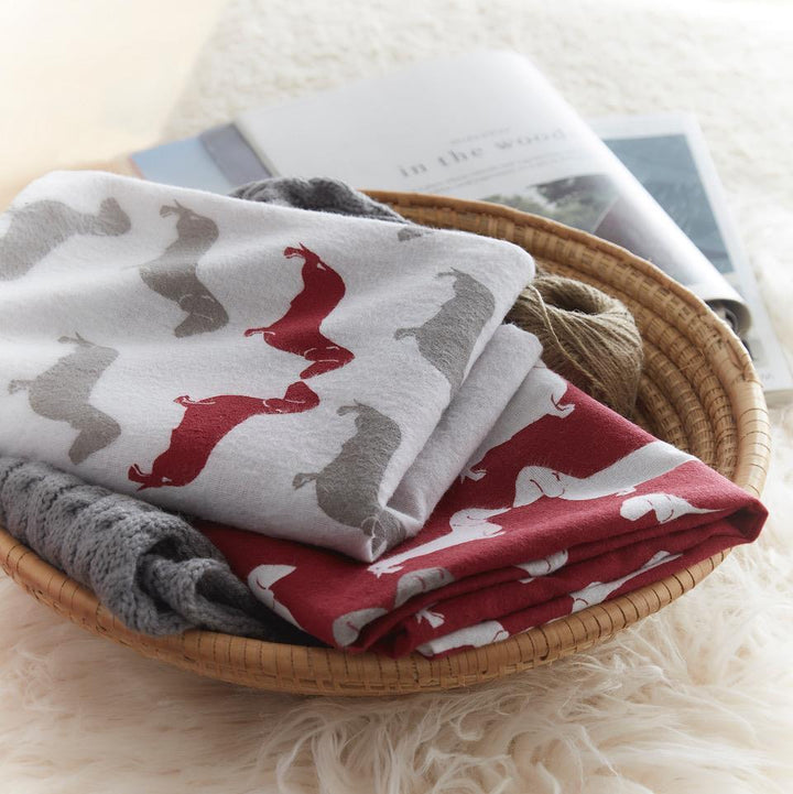 Dudley Love 100% Brushed Cotton Duvet Cover Set - Red - Williamsons Factory Shop